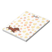 Persoonlijke Dachshund Running Cartoon Notitieblok (Linkerzijde)