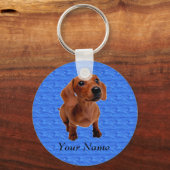 Persoonlijke Dachshund-Sleutelhanger Sleutelhanger (Voorkant)