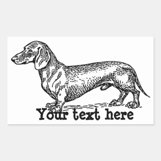 Persoonlijke Dachshund Stickers (Voorkant)