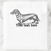 Persoonlijke Dachshund-Stickers Rechthoekige Sticker (Tas)