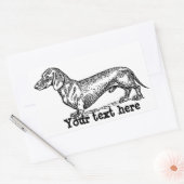 Persoonlijke Dachshund-Stickers Rechthoekige Sticker (Envelop)