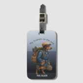 Persoonlijke Dachshund Trail Blazer Hiker Bagagelabel (Voorkant (verticaal))