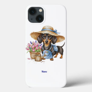 Persoonlijke Dachshund Tuin Telefoon- en Tablet Ho Case-Mate iPhone Case