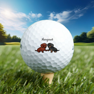 Persoonlijke Dachshund-vrienden 2 Golfballen