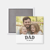 Persoonlijke Dad Est tekst Gepersonaliseerde 20XX Magneet (Voorkant / Achterkant)