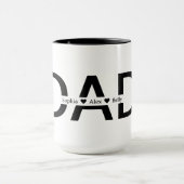 Persoonlijke DAD-mok Aangepaste kinderennamen Vade Mok (Midden)
