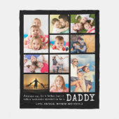 Persoonlijke Daddy Quote 10 Fotocollage Fleece Deken (Voorkant)