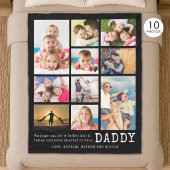 Persoonlijke Daddy Quote 10 Fotocollage Fleece Deken