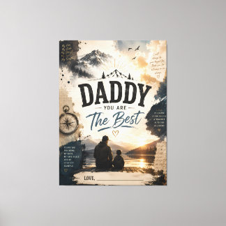 Persoonlijke Daddy You Are The Best Muurkunst Canvas Afdruk