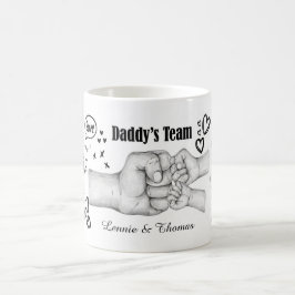 Persoonlijke 'Daddy's Team' Douane Papa & Kind Naa Koffiemok