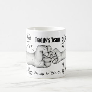 Persoonlijke Daddy's Team Douwen Vaader &Kind Naam Koffiemok