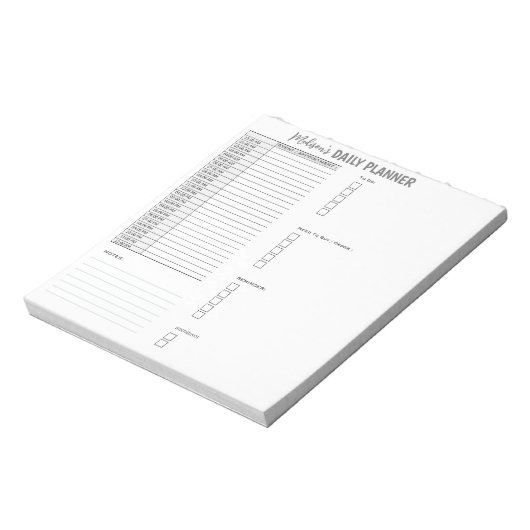 Persoonlijke dagelijkse planner om lijstorganisato notitieblok (Linkerzijde)