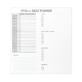 Persoonlijke dagelijkse planner om lijstorganisato notitieblok