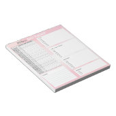 Persoonlijke dagelijkse planner om lijstorganisato notitieblok (Schuin)