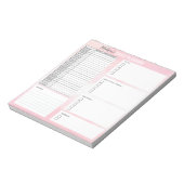 Persoonlijke dagelijkse planner om lijstorganisato notitieblok (Linkerzijde)