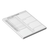 Persoonlijke dagelijkse planner om lijstorganisato notitieblok (Schuin)