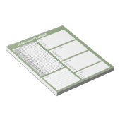 Persoonlijke dagelijkse planner om lijstorganisato notitieblok (Schuin)