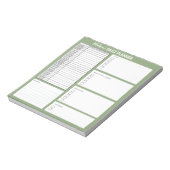 Persoonlijke dagelijkse planner om lijstorganisato notitieblok (Linkerzijde)