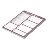 Persoonlijke dagelijkse planner om lijstorganisato notitieblok (Linkerzijde)