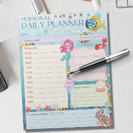 Persoonlijke Dagelijkse Planner Onder Zee Meermin  Notitieblok