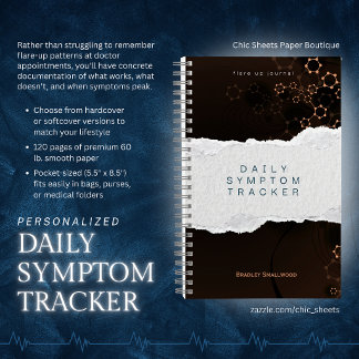 Persoonlijke Dagelijkse Symptoom Tracker / Opvlamm Notitieboek