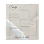 Persoonlijke dagplanner vellen met voetafdrukken notitieblok (Voorkant)