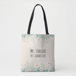 Persoonlijke Daisy Beste Leraar Ooit Waardering Tote Bag