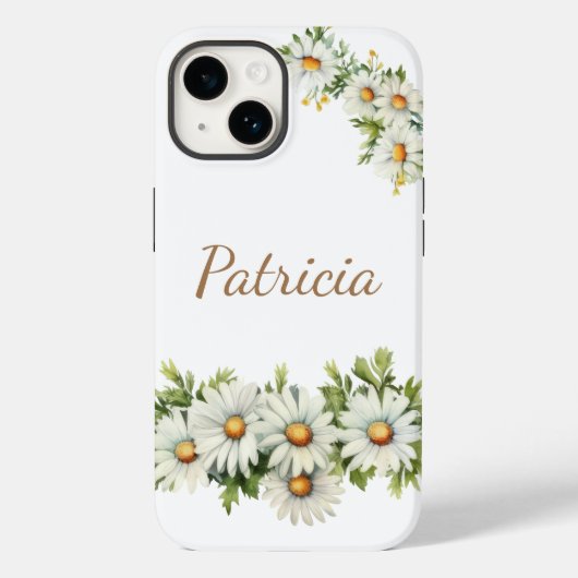 Persoonlijke Daisy Bloem Naam Hoestelcase Case-Mate iPhone Case (Achterkant)