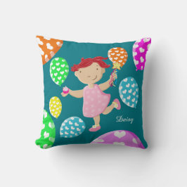 Persoonlijke daisy Cupcake Heart Balloons Kinder Kussen
