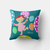 Persoonlijke daisy Cupcake Heart Balloons Kinder Kussen (Achterkant)