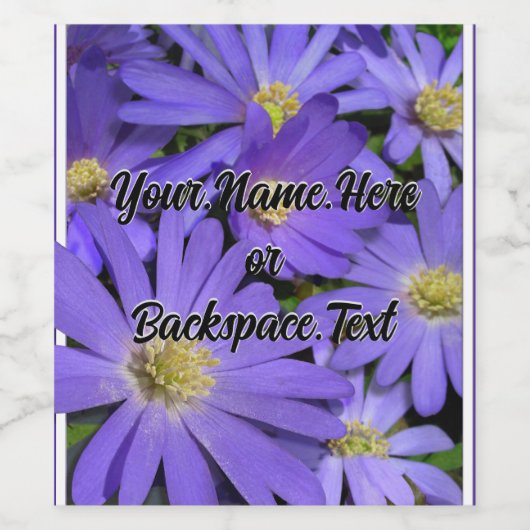 Persoonlijke Daisy Fleslabels  Wijn Etiket (Enkel label)