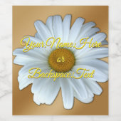 Persoonlijke Daisy-flessenlabels  Wijn Etiket (Enkel label)