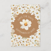Persoonlijke Daisy Floral Wedding Save The Date (Voorkant)