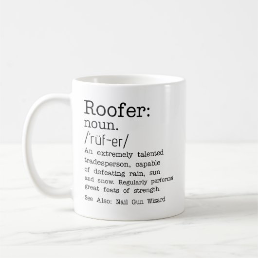 Persoonlijke Dakdekker Koffiemok (Links)
