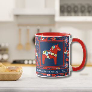Persoonlijke Dala Horse Kerstmug Mok