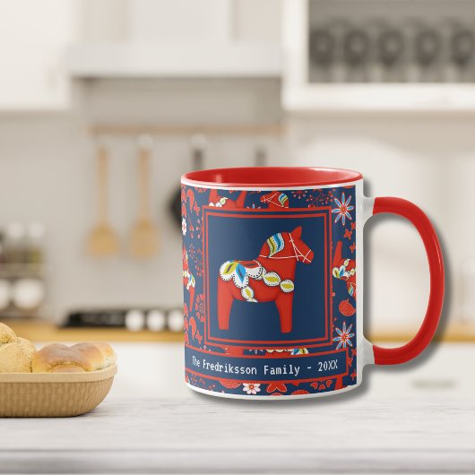 Persoonlijke Dala Horse Kerstmug Mok