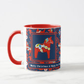 Persoonlijke Dala Horse Kerstmug Mok (Links)