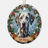 Persoonlijke Dalmatiër Kerst Keramisch Ornament (Links)