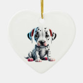 Persoonlijke Dalmatiër Puppy Keramisch Ornament (Voorkant)