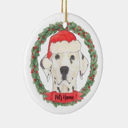 Persoonlijke Dalmatische Kerstmis Keramisch Ornament (Rechts)