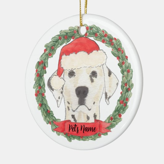 Persoonlijke Dalmatische Kerstmis Keramisch Ornament (Links)