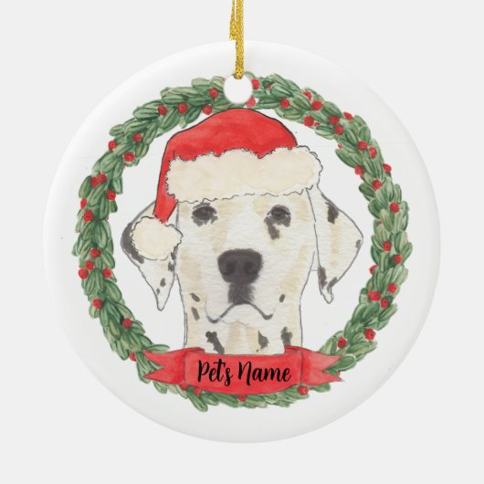 Persoonlijke Dalmatische Kerstmis Keramisch Ornament (Achterkant)