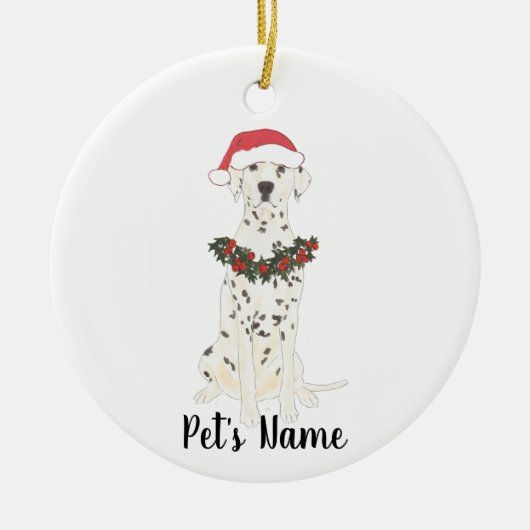 Persoonlijke Dalmatische Kerstmis Keramisch Ornament (Voorkant)