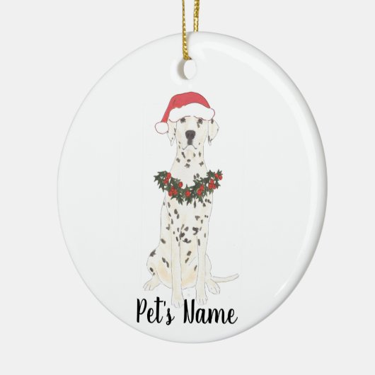 Persoonlijke Dalmatische Kerstmis Keramisch Ornament (Links)