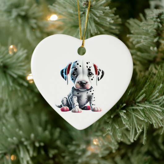 Persoonlijke Dalmatische Puppy Keramisch Ornament (Boom)