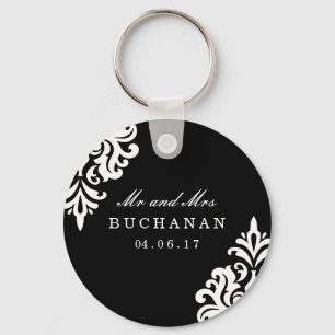 Persoonlijke Damask Wedding Keepomwille Sleutelhan Sleutelhanger