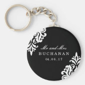 Persoonlijke Damask Wedding Keepomwille Sleutelhan Sleutelhanger (Voorkant)