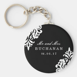 Persoonlijke Damask Wedding Keepomwille Sleutelhan Sleutelhanger