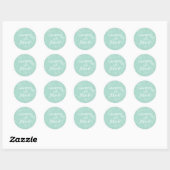 Persoonlijke Damask Wedding Seal Ronde Sticker (Vel)