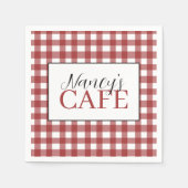 Persoonlijke dambord cafe  servet (Voorkant)